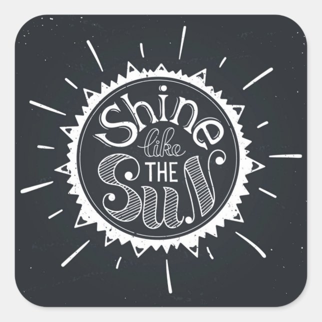 Sticker Carré Brille Comme Le Soleil (Devant)