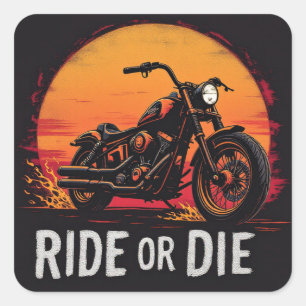 Sticker Carré Brite-T Moto Ride or Die 0019613