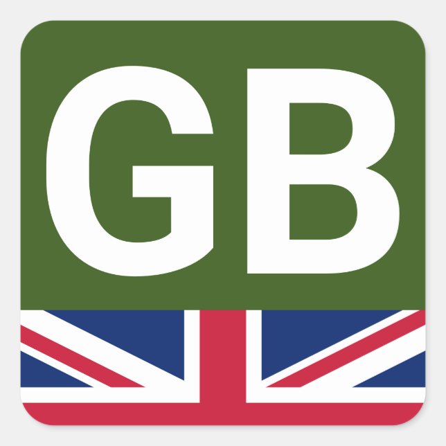 Sticker Carré British Racing Green (Devant)