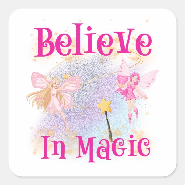 Sticker Carré Brochure pour fées et Stardust (Devant)