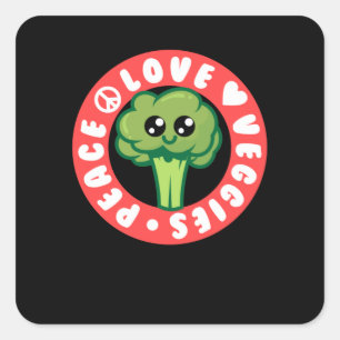 Sticker Carré Brocoli de légumes