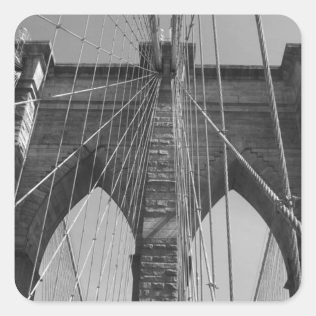 Sticker Carré Brooklyn Bridge New York City (Devant)