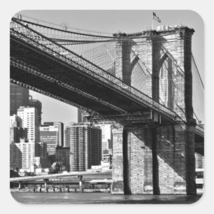 Sticker Carré Brooklyn Bridge New York City