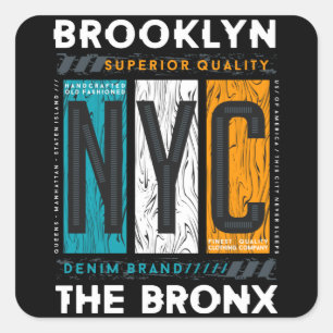 Sticker Carré Brooklyn la ville de bronx new york