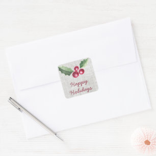 Sticker Carré Brossé Holly et Berry