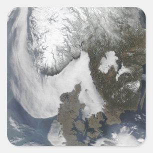 Sticker Carré Brouillard marin en Scandinavie