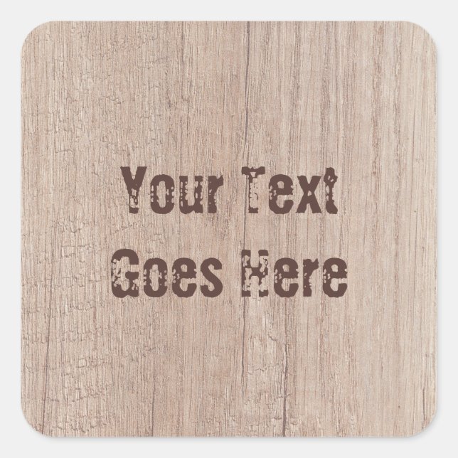 Sticker Carré Brown Bois Board Look Modèle tendance (Devant)