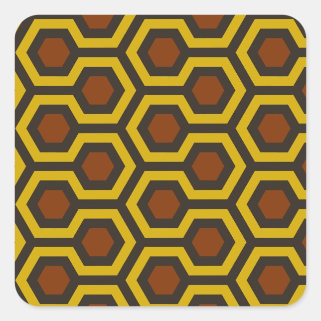 Sticker Carré Brown brillant (Devant)