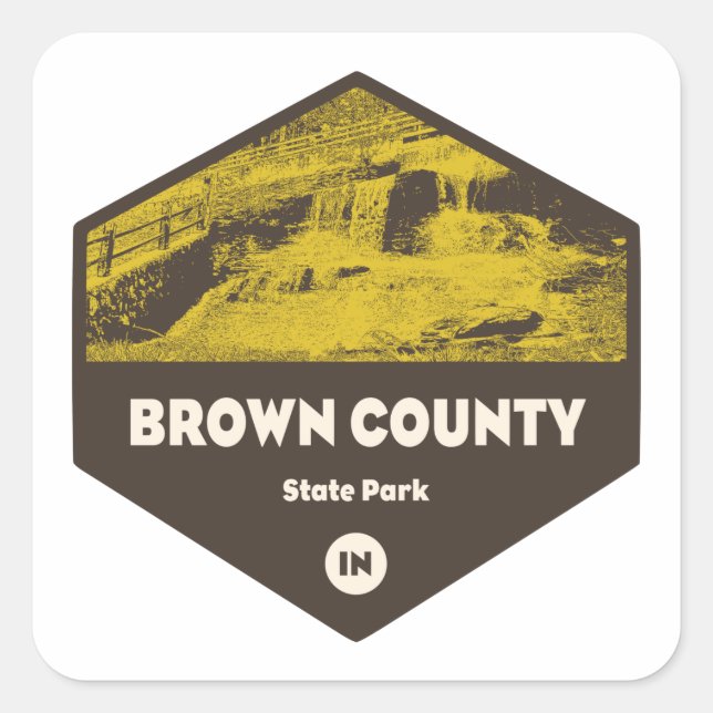 Sticker Carré Brown County State Park Indiana (Devant)