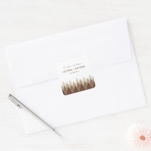Sticker Carré Brown Forest Range Mariage