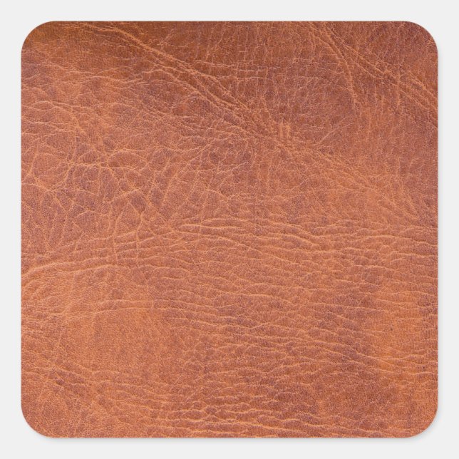 Sticker Carré Brown leather (Devant)