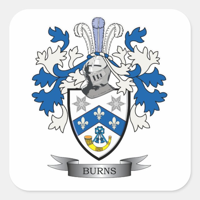 Sticker Carré Brûlure de la famille Armoiries (Devant)
