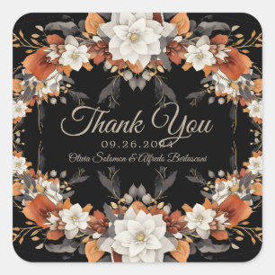 Sticker Carré Brun foncé, caramel de café et beige automne
