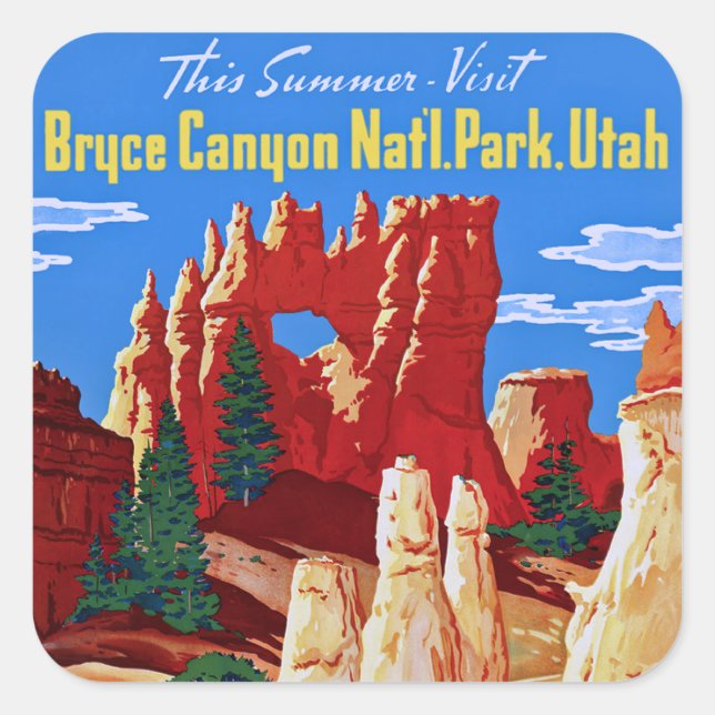Sticker Carré Bryce Canyon (Devant)