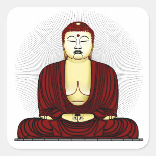 Sticker Carré Budda Gautama Buddha Siddhartha Gautama