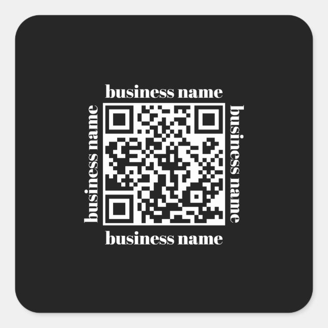 Sticker Carré budget minimalist QR Code Business Keychain (Devant)