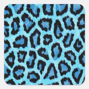 Sticker Carré Bue Motif Leopard tendance