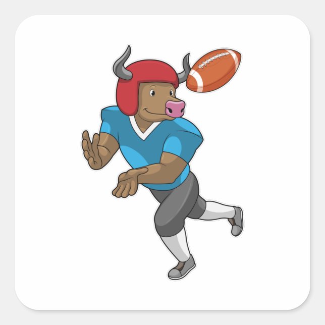 Sticker Carré Bull dans le football (Devant)