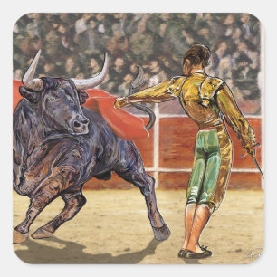 Sticker Carré Bull El Toro Taurus