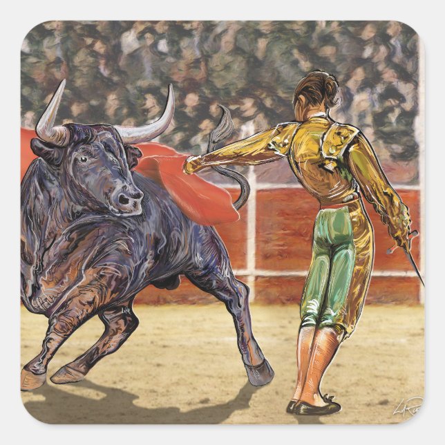 Sticker Carré Bull El Toro Taurus (Devant)