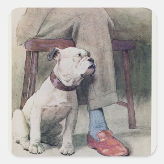 Sticker Carré Bulldog (Devant)