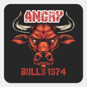 Sticker Carré BULLES EN COLÈRE, Choisir Buffalo D'Amour, Arrêter