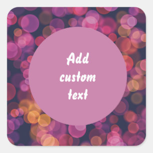Sticker Carré bulles roses moderne tendance