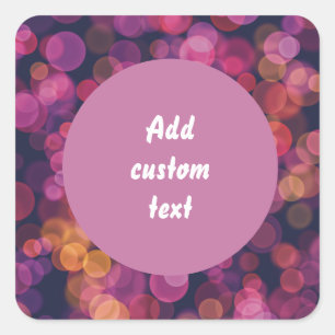 Sticker Carré bulles roses modernes tendances
