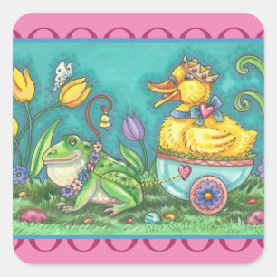 Sticker Carré BULLFROG & DUCK PRINCE EASTER STICKKERS Feuille