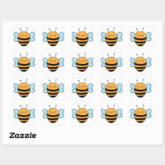Sticker Carré Bumble Bee (Feuille)