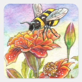 Sticker Carré Bumblebee Et Marigold
