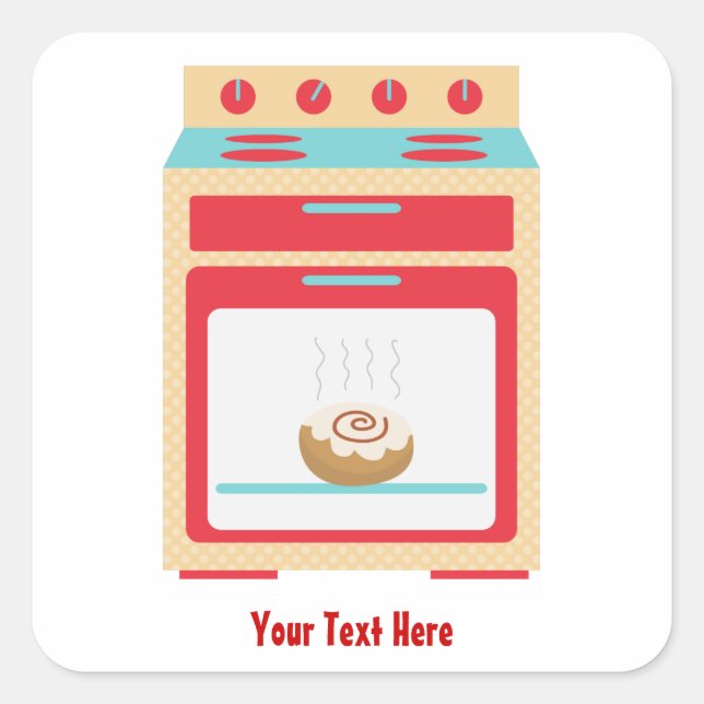Sticker Carré Bun Oven (maternité personnalisable) (Devant)