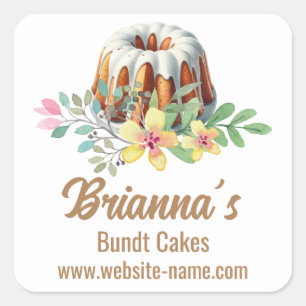 Sticker Carré Bundt Cake Bakery