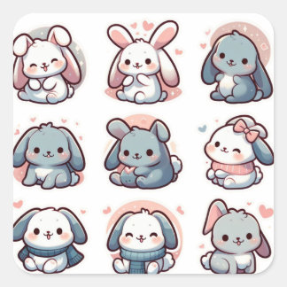 Sticker Carré Bunnies partie 1