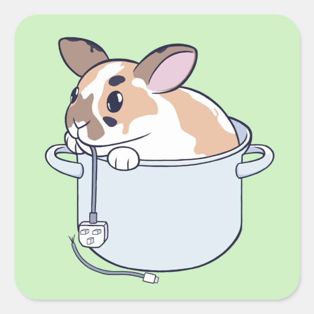 Sticker Carré Bunny in a Stew!  (Devant)