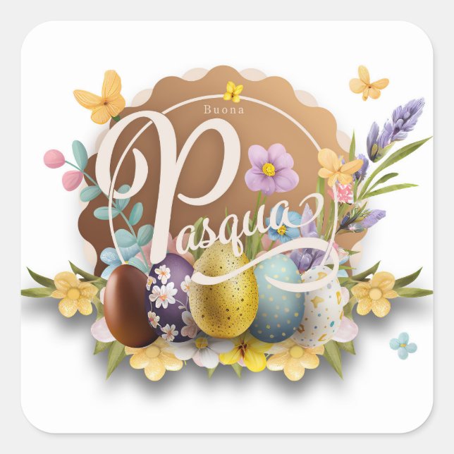 Sticker Carré Buona Pasqua (Devant)