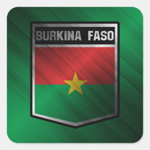 Sticker Carré Burkina Faso