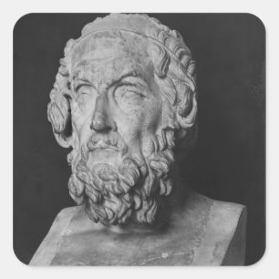 Sticker Carré Buste de Homer, période hellénistique