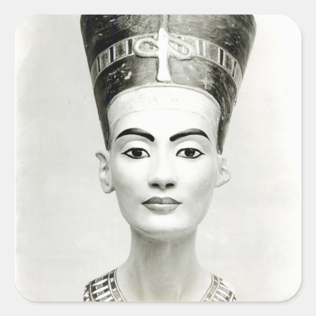 Sticker Carré Buste de la reine Nefertiti (Devant)
