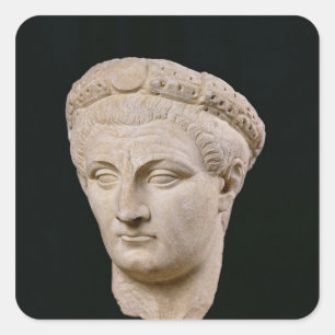 Sticker Carré Buste de l'empereur Claudius de Thasos