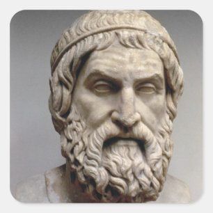 Sticker Carré Buste de portrait de Sophocles
