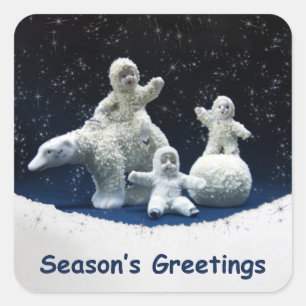 Sticker Carré Bye Bye Snow Baby