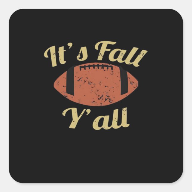 Sticker Carré C’est l’automne Y’all Essential Minimal Clean (Devant)
