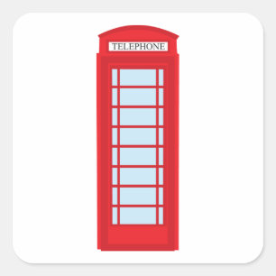 Sticker Carré Cabine téléphonique de Londres