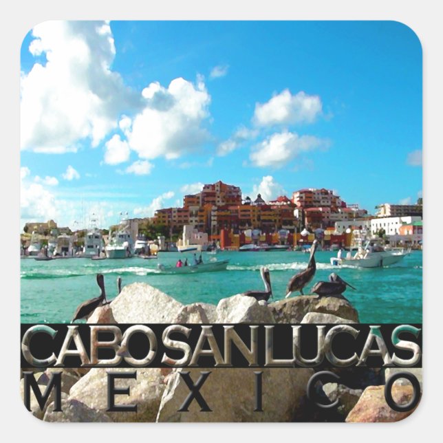 Sticker Carré Cabo San Lucas (Devant)