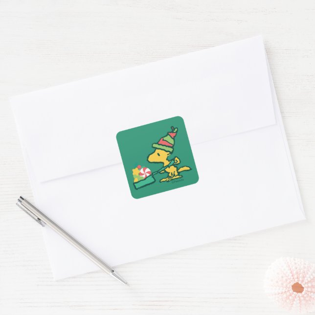 Sticker Carré cacahuètes | Plus Le Merrier Est Merrier (Enveloppe)
