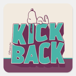 Sticker Carré cacahuètes Snoopy Kickback