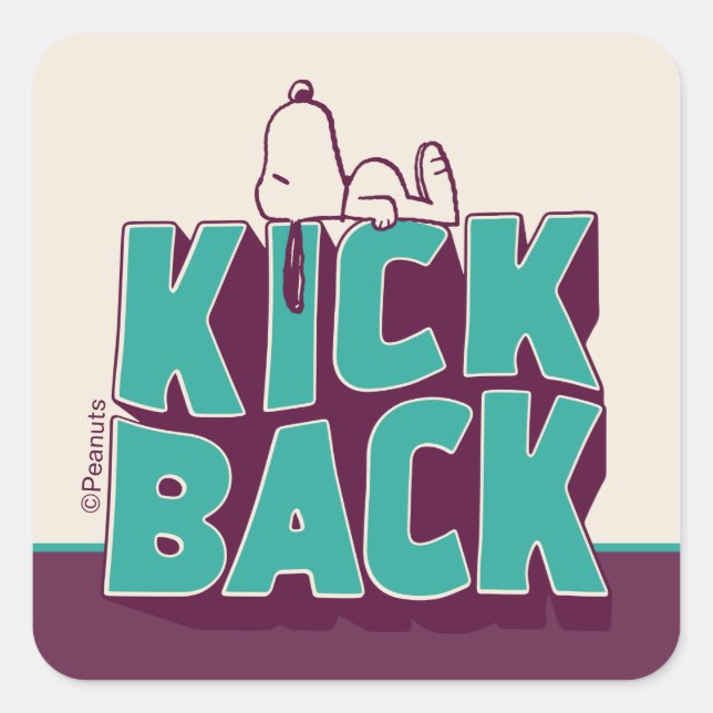 Sticker Carré cacahuètes | Snoopy Kickback (Devant)