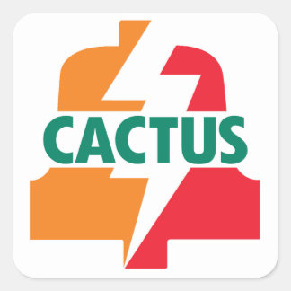 Sticker Carré Cactus Eleven Bell design par Robitussin