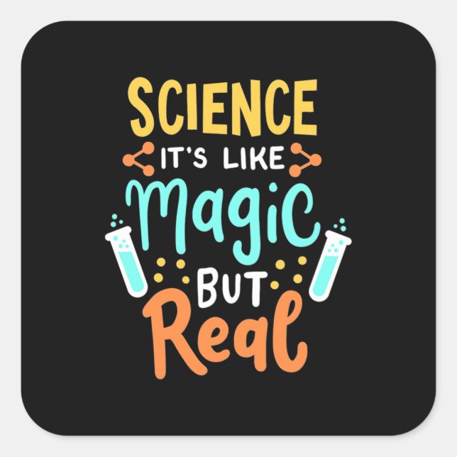 Sticker Carré Cadeau d'anniversaire | Science C'Est Comme De La  (Devant)